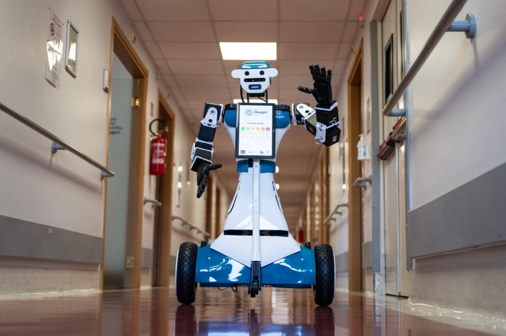 Meet Alter-Ego: The eyebrow-raising robot helping Milan doctors spend more time being human