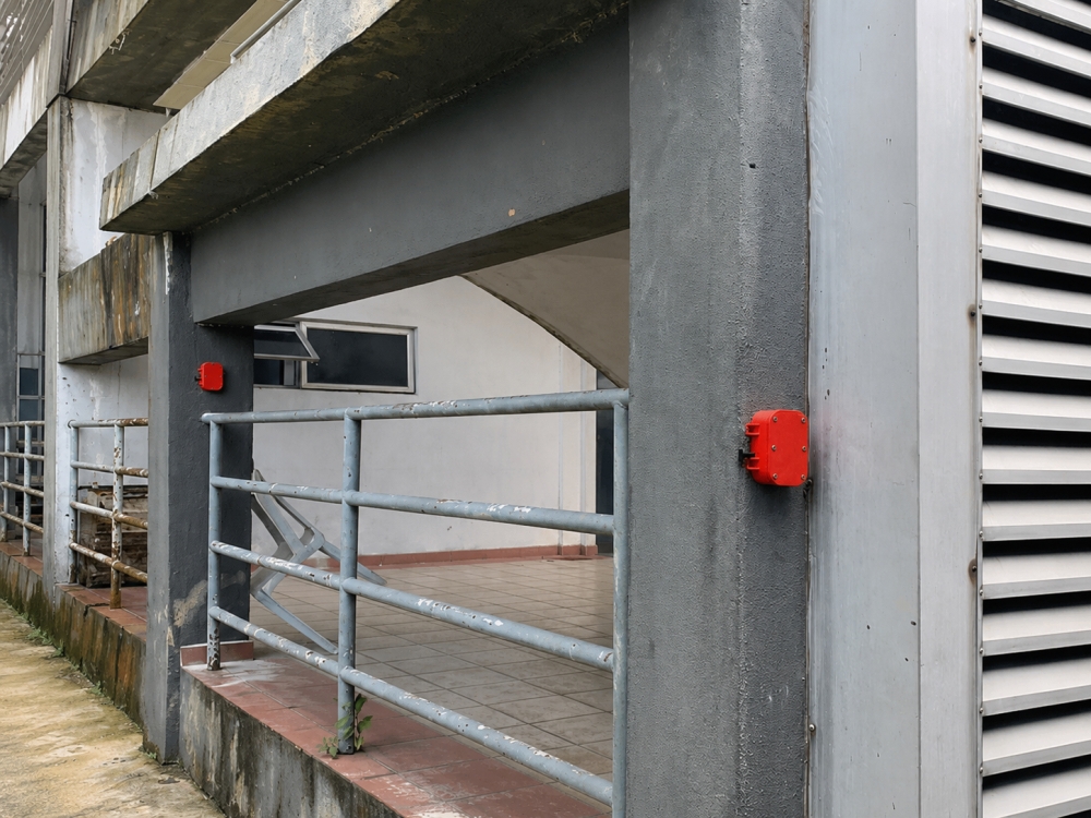 Slope monitoring system installed on Universiti Malaya campus at the Faculty of Medicine and the Academy of Malay Studies, where there is a construction site in the vicinity. — Picture by Muhammad Syamil Mohd Sa’ad