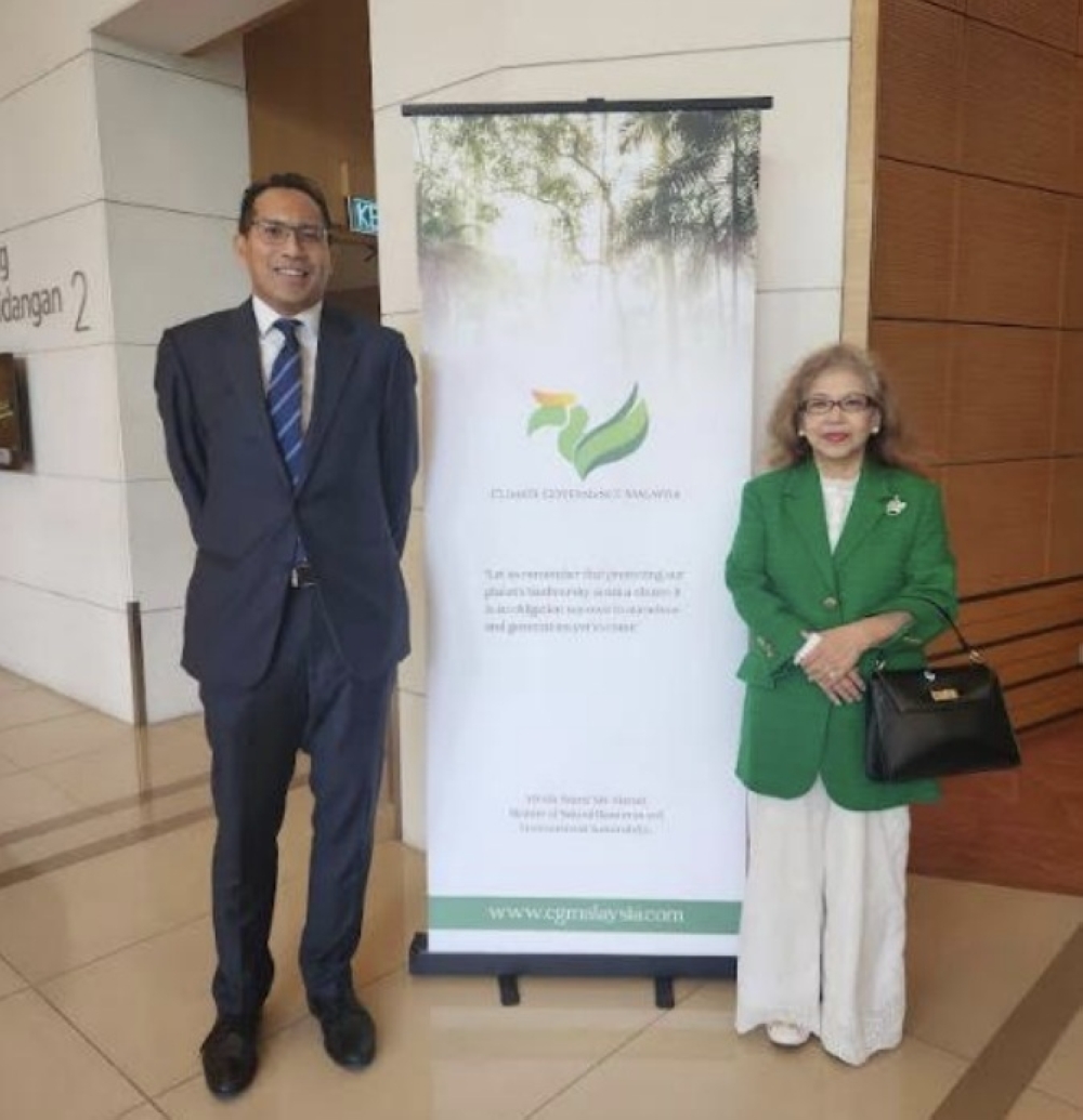 (From left) HSBC Malaysia CEO Datuk Omar Siddiq Amin Noer Rashid and Sheriffah at the National Climate Governance Summit 2024. — Picture courtesy of Sheriffah Noor Khamseah Al-Idid Syed Ahmad Idid