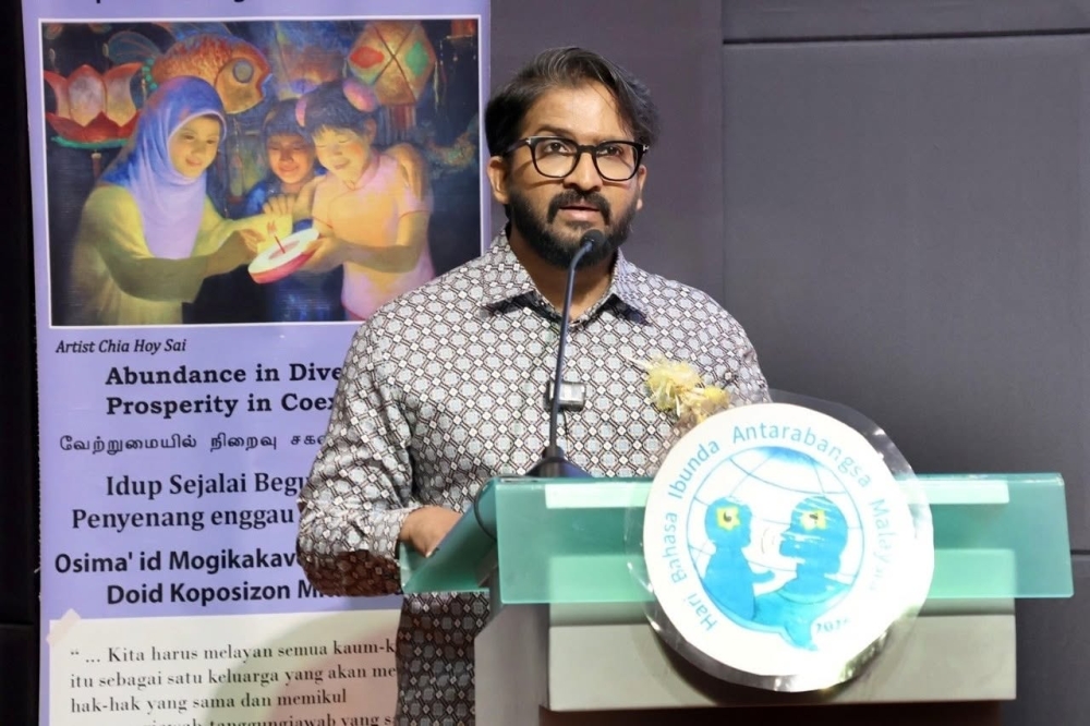 Deputy National Unity Minister R. Yuneswaran says proficiency in one’s mother tongue does not impede learning the national language or other languages. — Photo from Facebook/R. Yuneswaran