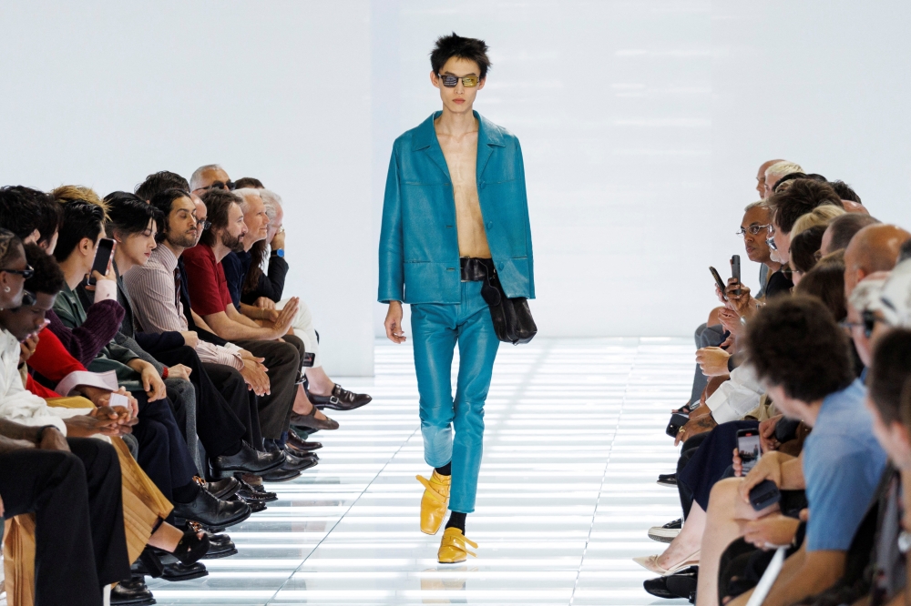 A model presents a creation from the Prada Spring/Summer 2027 men’s collection during Milan Men’s Fashion Week, in Milan, June 21, 2026. — Reuters pic