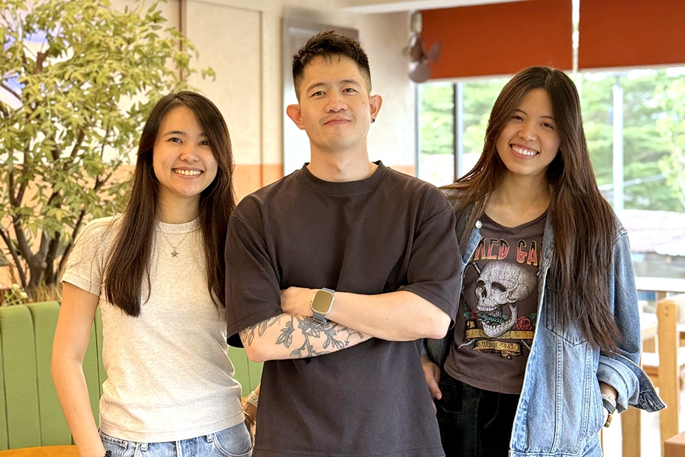 Founder Kenneth Lee (centre) with his partners Samantha Yeo (left) and Jolene Goh (right). — Picture courtesy of RAYs