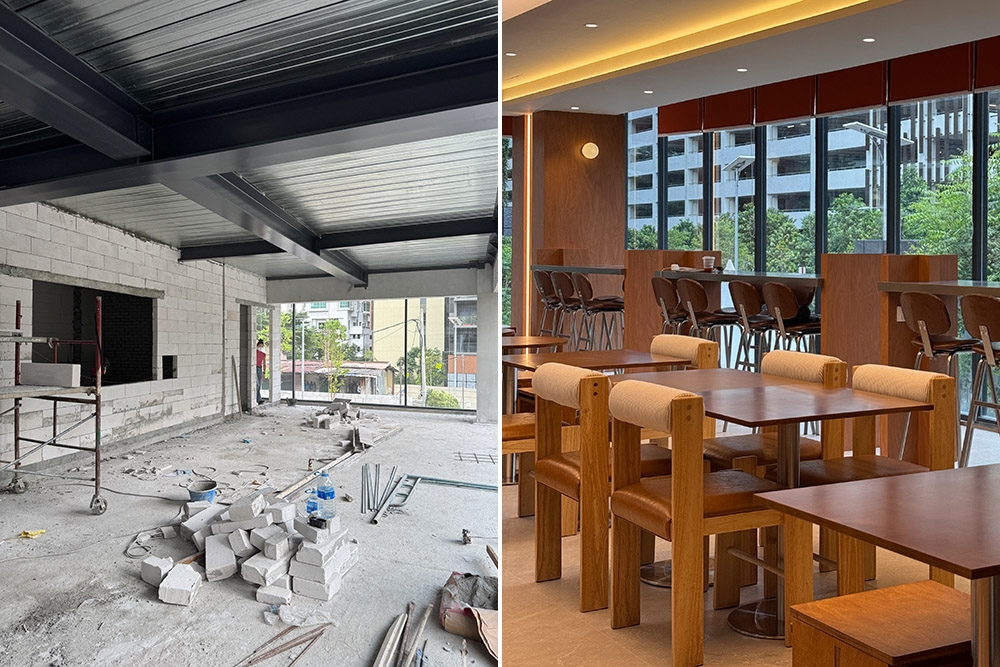 Before (left) and after (right) the renovation. — Pictures courtesy of RAYs