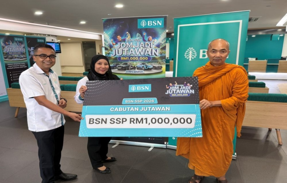 Butterworth‑born monk stunned as BSN savings from ang pow and donations yield RM1m jackpot