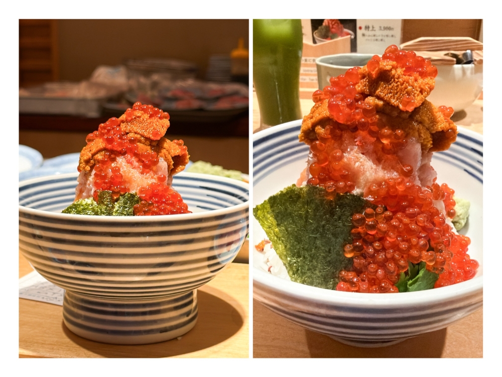 Tsujihan’s ‘kaisendon’, layered with sea urchin and ikura, creates enticing photos. — Pictures by Lee Khang Yi