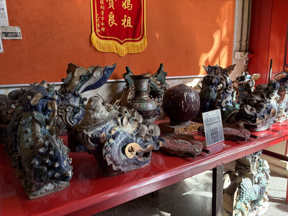 Original artefacts from the temple, replaced during the 1995 renovation, are now on display inside. — Picture by Opalyn Mok