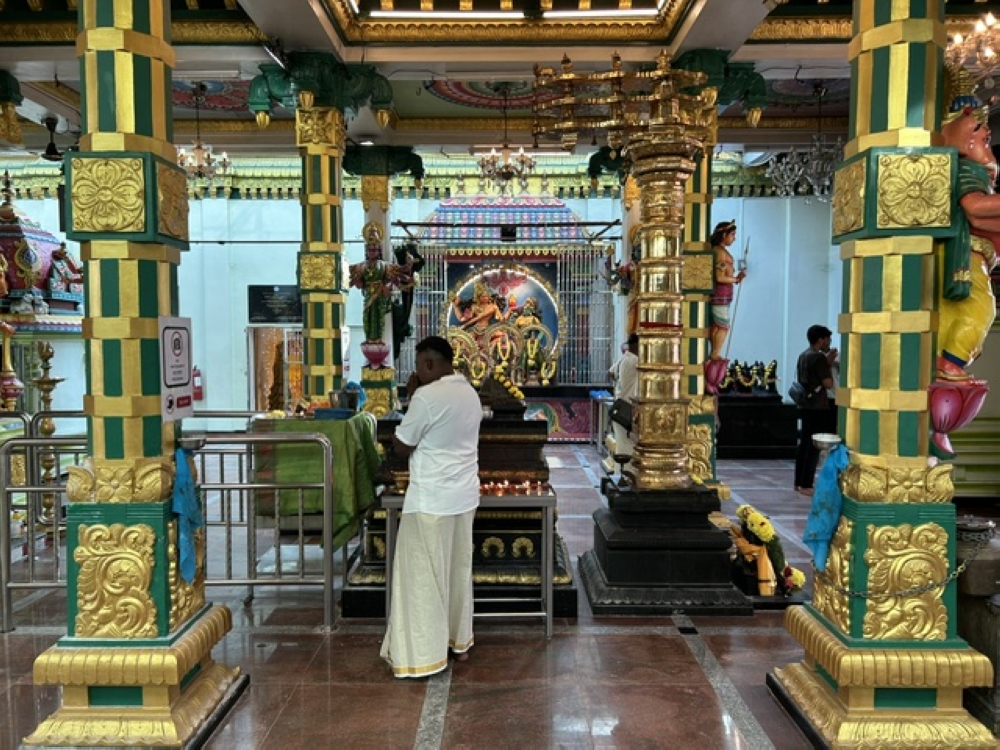 The interiors of the temple was repainted last year. — Picture by Opalyn Mok