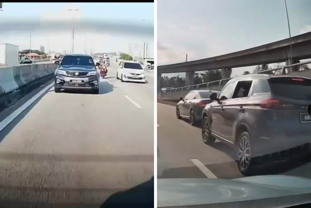 Police tracking down Proton X70 driver after zig-zag crash with BMW on LDP goes viral