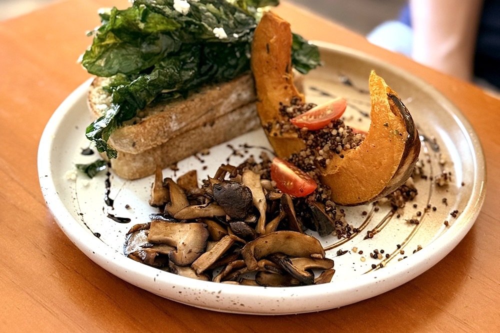 Fried Kailan with Wild Mushrooms — Picture by CK Lim