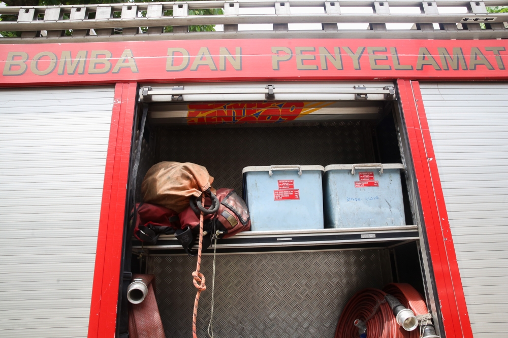 Driver survives five-metre ravine plunge after crashing into elephant calf in Mersing