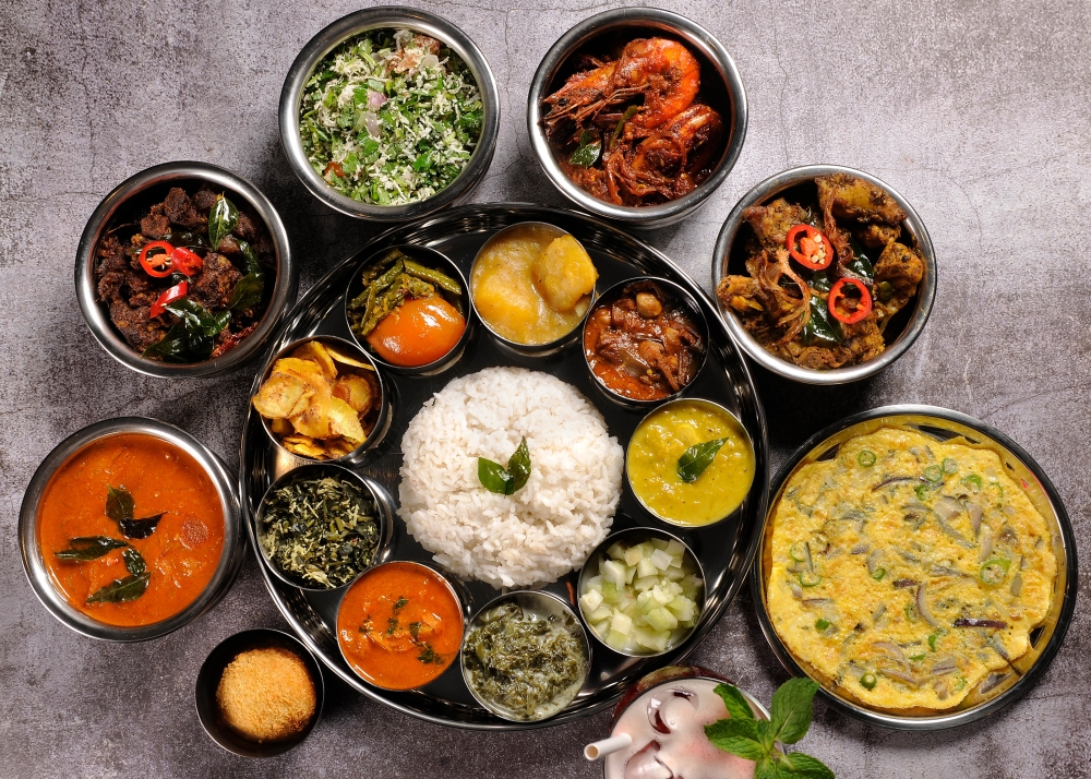A hearty Jaffna lunch spread. 