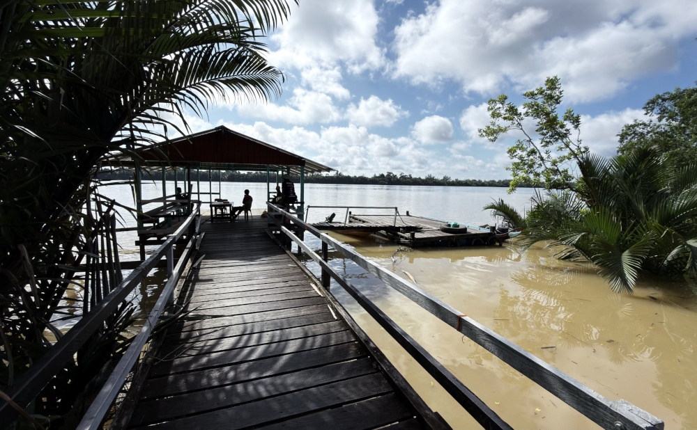 Kampung Sedau jetty in Tanjung Manis which is the gateway for residents in Semah. — The Borneo Post pic