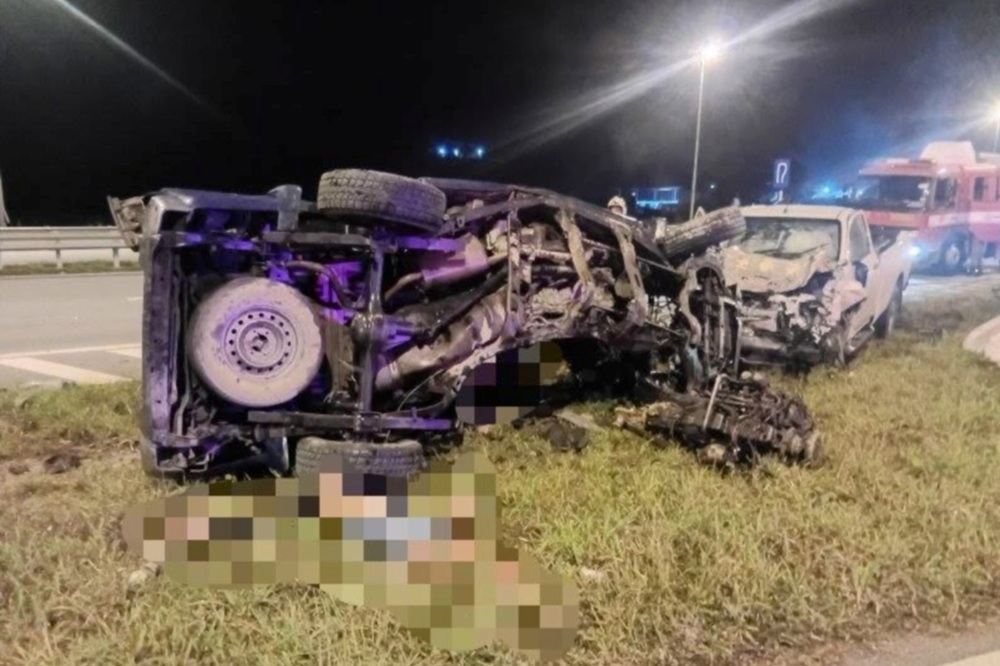 Three men killed in 4WD collision at ‘P’ turning on Pan Borneo Sarikei-Sibu stretch