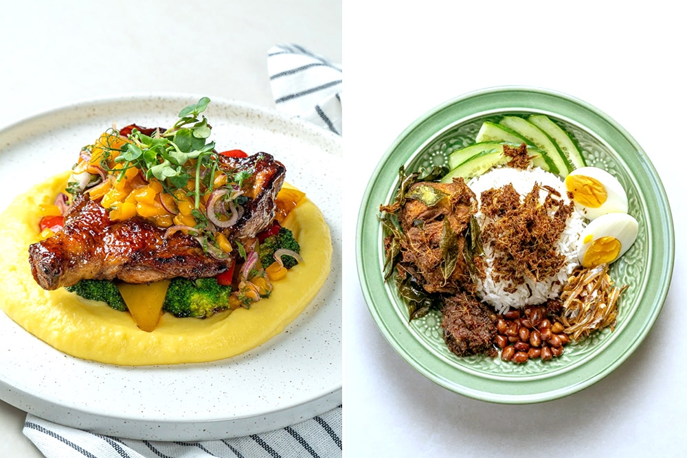 Their reopening menu will include favourites such as the Smokey and Spiced Chicken Chop (left) and Nasi Lemak Ayam Berempah (right). — Pictures courtesy of Giggles PJ