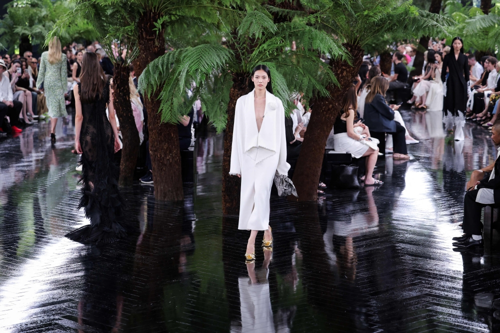 Chinese model Li Hejia presents a creation for Christian Dior for the Women Haute Couture Fall/Winter 2026-2027 collection as part of the Paris Fashion Week, in Paris July 6, 2026. — AFP pic
