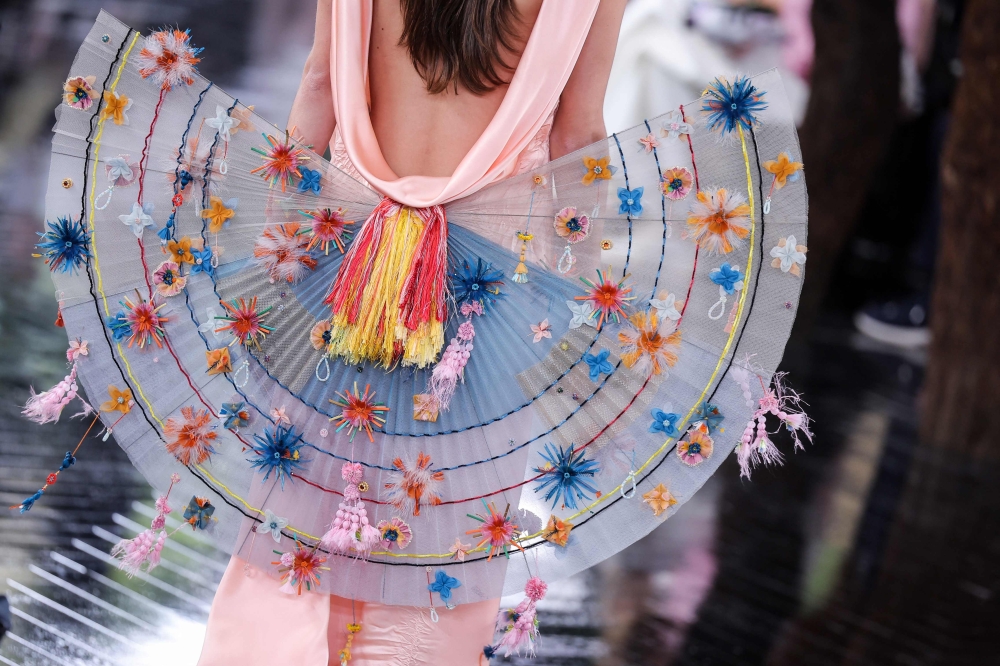 A model presents a creation for Christian Dior for the Women Haute Couture Fall/Winter 2026-2027 collection as part of the Paris Fashion Week, in Paris July 6, 2026. — AFP pic