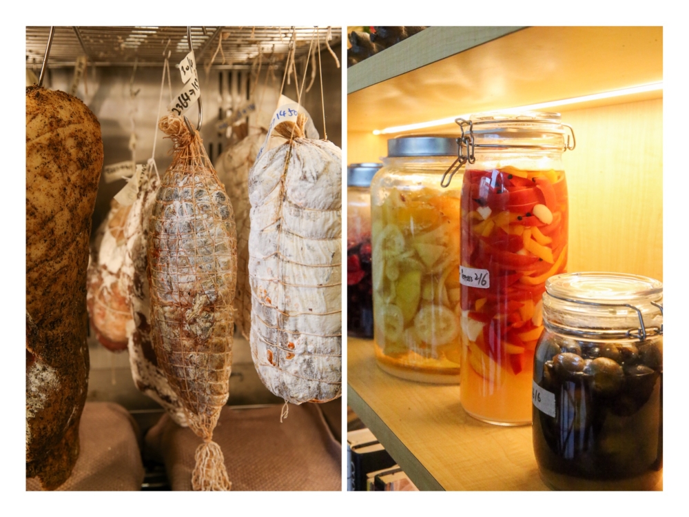 Charcuterie and huge slabs of bone-in pork chops are air-dried in a special cabinet (left). Pickles and even the ketchup are all made in-house (right). — Pictures by Choo Choy May