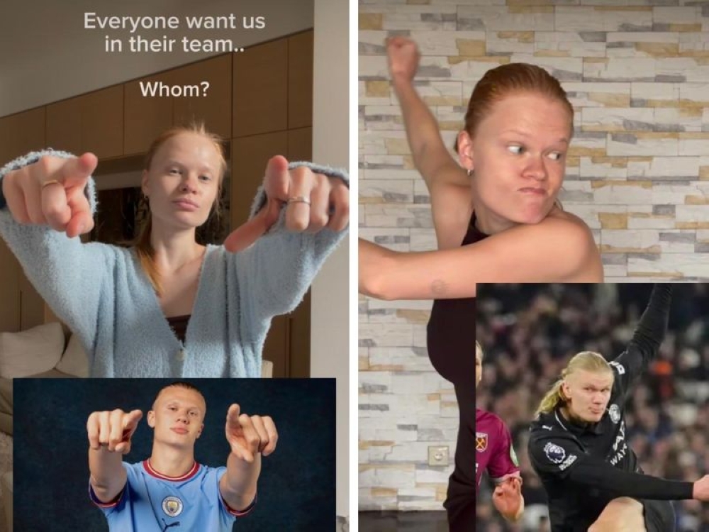 Haa… Haaland? A Russian model’s prize in the genetic lottery is looking like a Norwegian football superstar