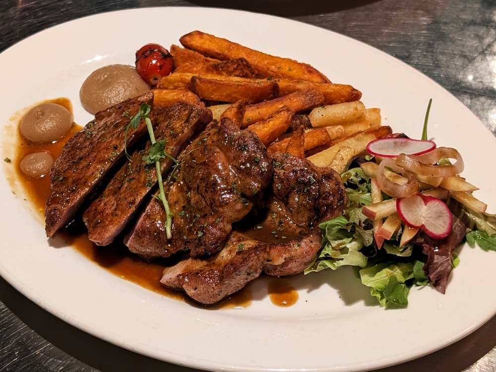 The grilled pork shoulder chop is delicious, and even better value. — Picture by Ethan Lau