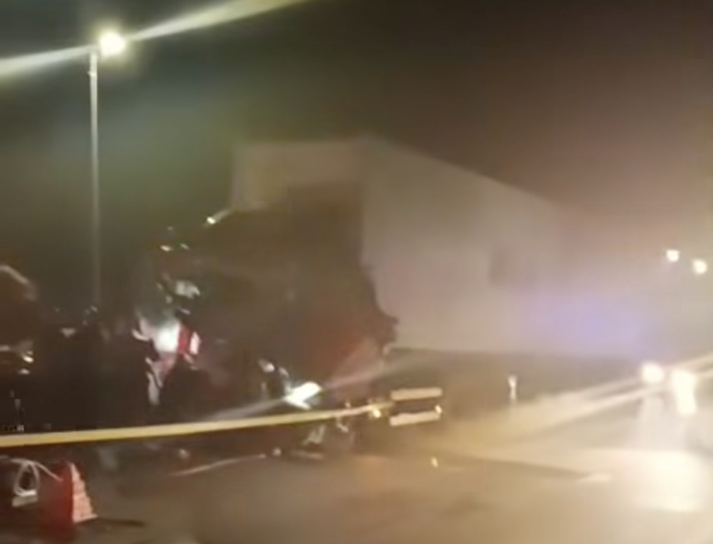 Seven-month-pregnant wife survives as trailer driver, 21, dies trapped in pre-dawn Selangor crash