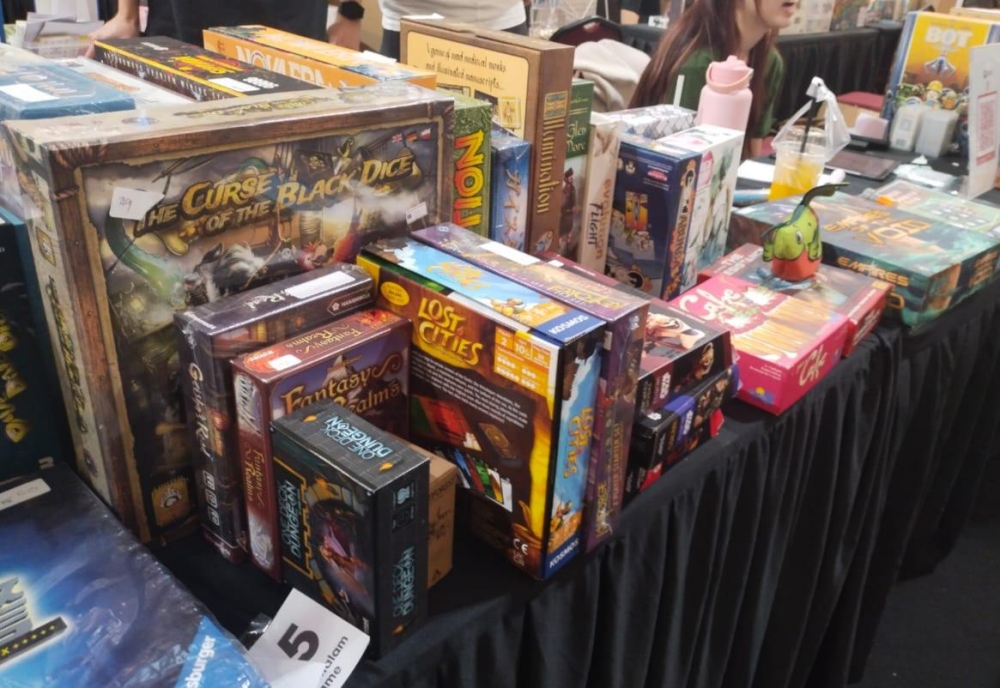 Board games available for purchase during the two-day All Aboard 2026 event at Paradigm Mall. — Picture by Ian Jeremiah Patrick