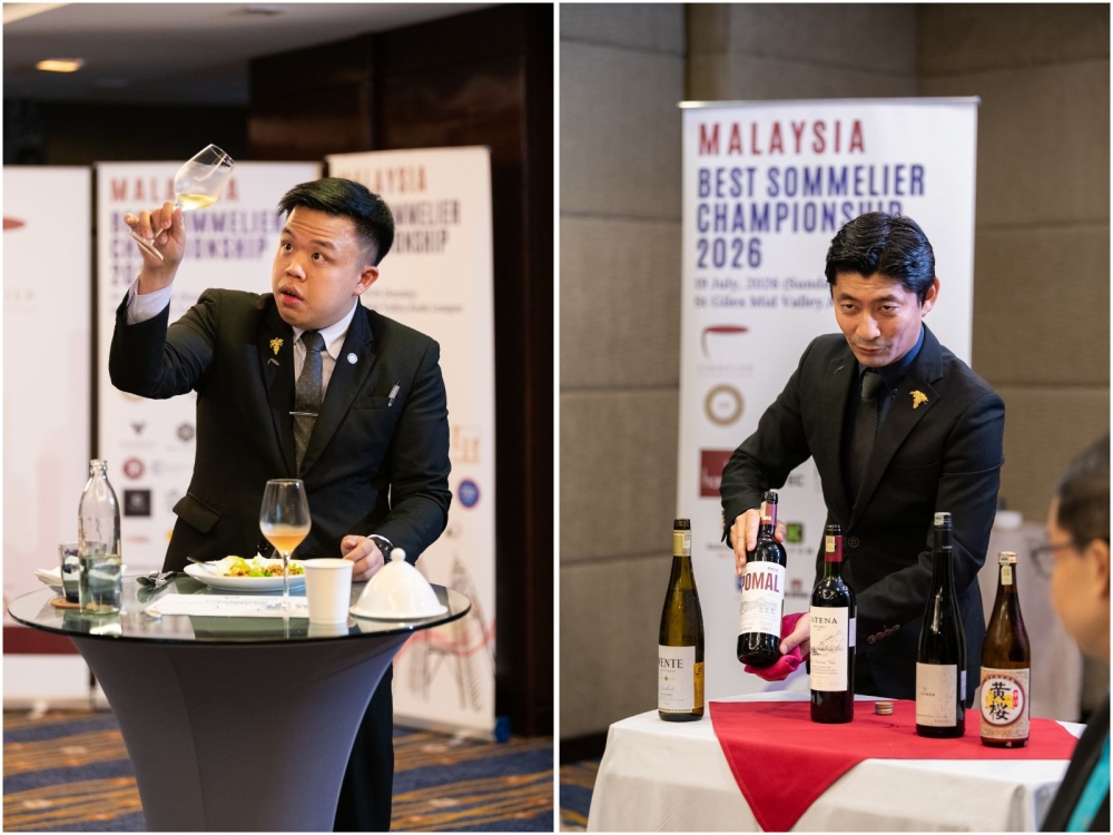 Head sommelier at Potager Restaurant in Kuala Lumpur, Chin Voon Ping, placed first runner-up (left). Daisuke Kawai, who runs his own independent wine consultancy in Singapore, was named the inaugural Best Foreign Sommelier (right). 