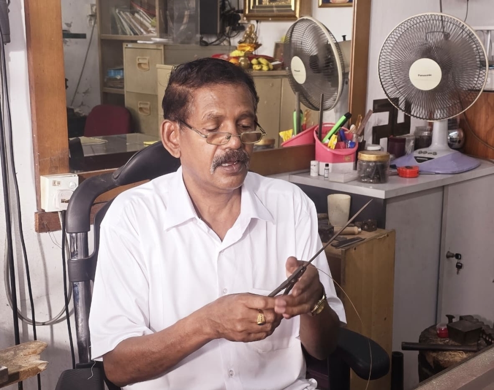 Each piece of jewellery was handmade by Raju Murugesan at their shop in Queen Street. — Picture courtesy of Penang Global Tourism.