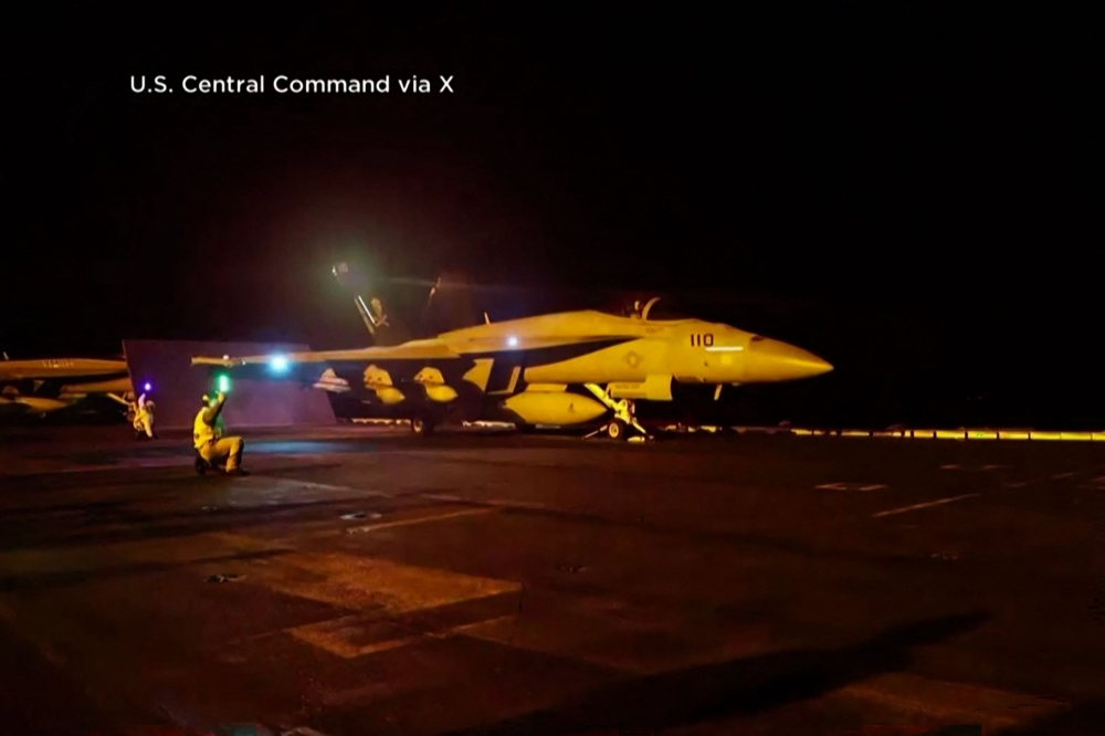 This screen grab from a handout video footage released by US Central Command (CENTCOM) on July 17 shows what the US military says is the latest wave of precision strikes on strategic Iranian sites. — AFP pic/US Central Command Public Affairs handout