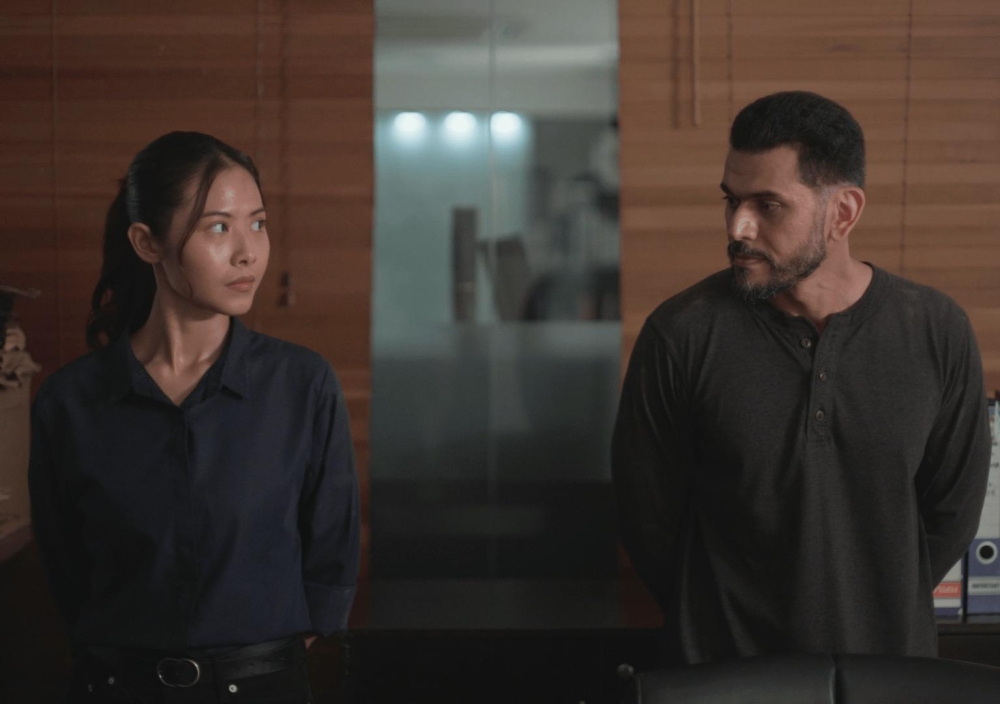 Trisha Ooi joins ‘Keluang Man: The Series’ as Inspector Sarah alongside Anwaar Beg Moghal’s Inspector Sahab, who takes on a more serious role in the new series. — Picture courtesy of Astro Shaw
