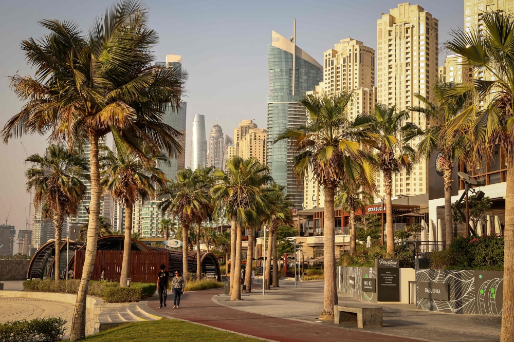 A view of Dubai’s Jumeirah Beach Residence district July 21, 2026. — AFP pic