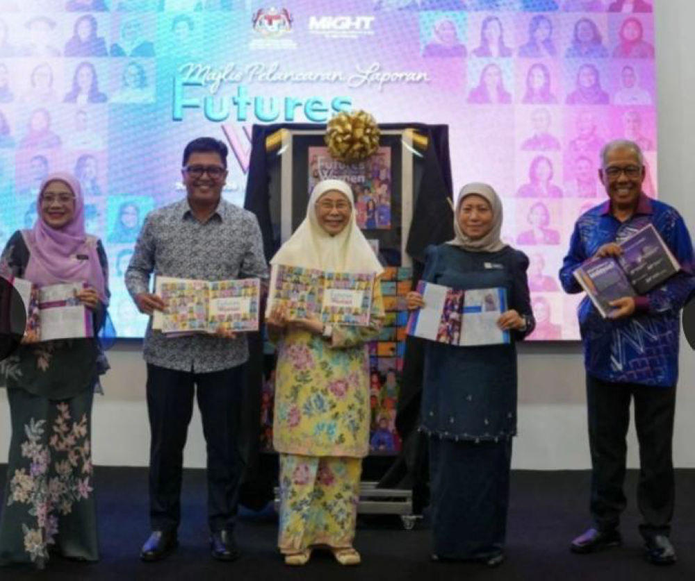 Datuk Seri Dr Wan Azizah Wan Ismail and Datuk Seri Nancy Shukri launch ‘Futures According to Women’ books at MIGHT Malaysia. — Picture courtesy of Sheriffah Noor Khamseah Al-Idid Syed Ahmad Idid