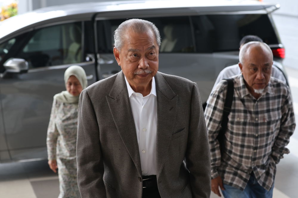 Former prime minister Tan Sri Muhyiddin Yassin arriving at the Kuala Lumpur High Court on July 27, 2026. — Picture by Yusof Isa