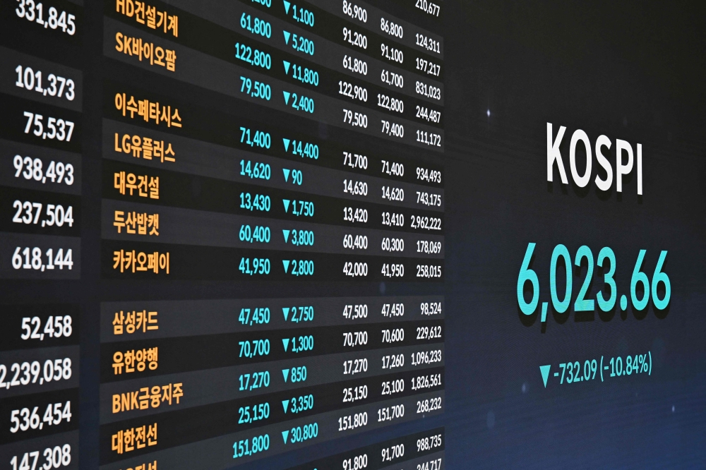 South Korean stocks plunge 11pc as tech giants Samsung, SK hynix tumble