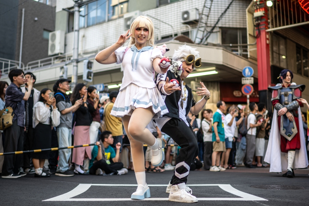 Cosplayers take part in the Osu Cosplay Parade, during the second day of the World Cosplay Summit 2026 in Nagoya on August 1, 2026. — AFP pic