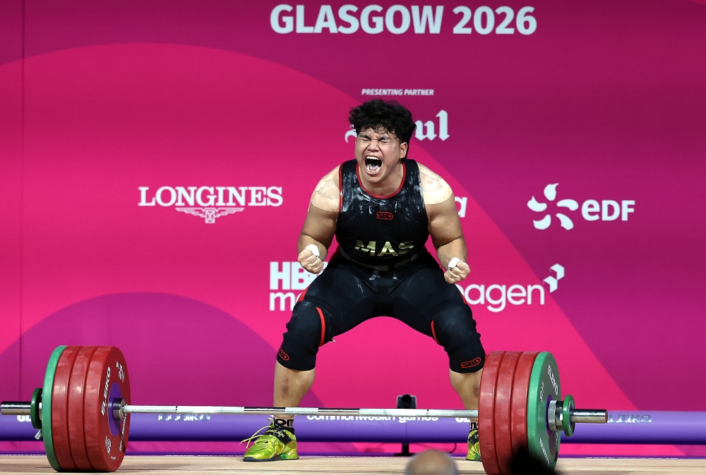 National weightlifter Mohamad Syahmi Nor Ghazali competes in the men’s 94kg category during the Glasgow 2026 Commonwealth Games at the Scottish Event Campus (SEC) Armadillo in Glasgow on July 29, 2026. — Bernama pic