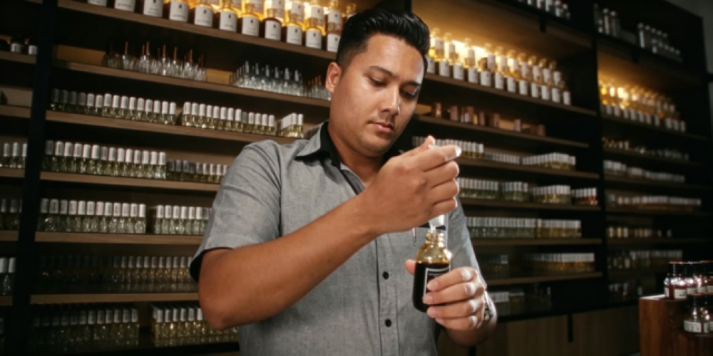 Sheikh Muhammad Badjenid is the fourth generation perfume maker at SM Badjenid and Sons. — Picture by Opalyn Mok