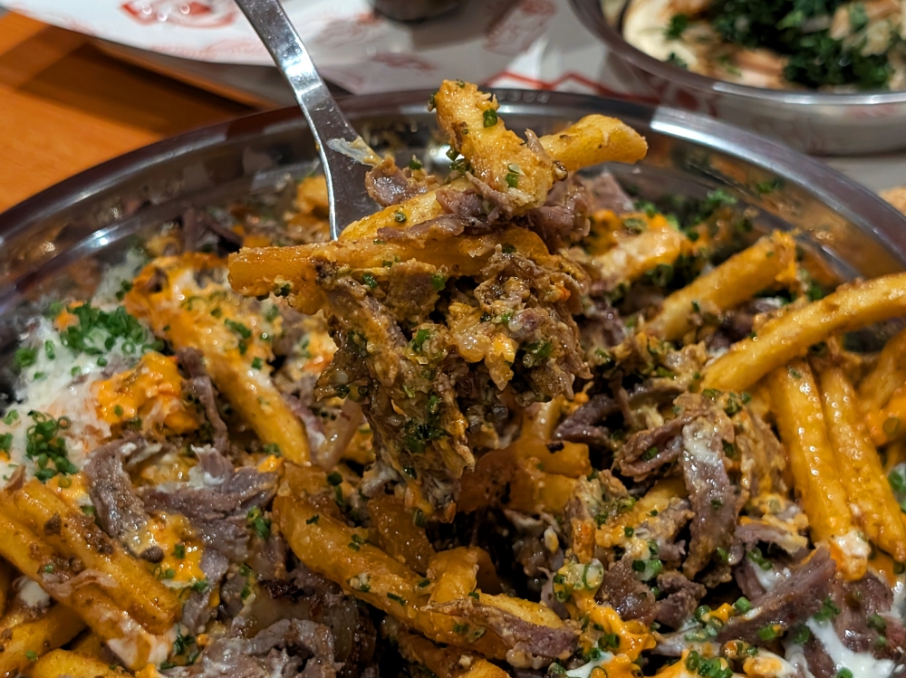 A guilty pleasure is still a pleasure: Shawarma Steak Fries satisfies the carnal desire for meat, fried potatoes and cheese. — Picture by Ethan Lau