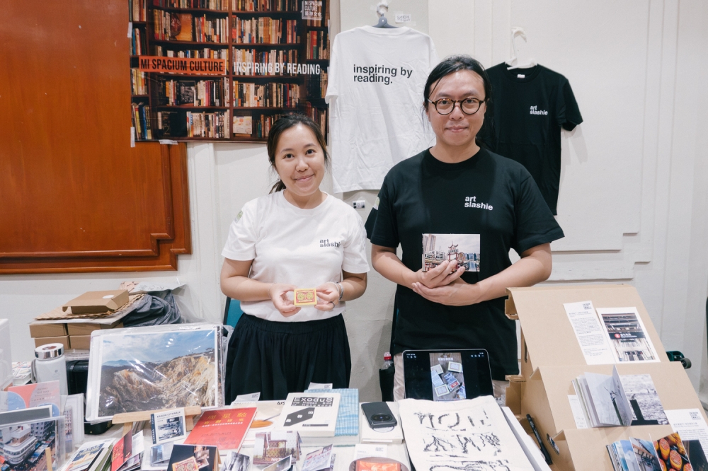 Hong Kong-based art bookstore Mi Spacium Culture, led by Michelle Cheung and Toby Lai, showcased picture books, ceramic artworks and other works while sharing Hong Kong’s culture through art at KL Zine Etc 2026. — Picture by Raymond Manuel