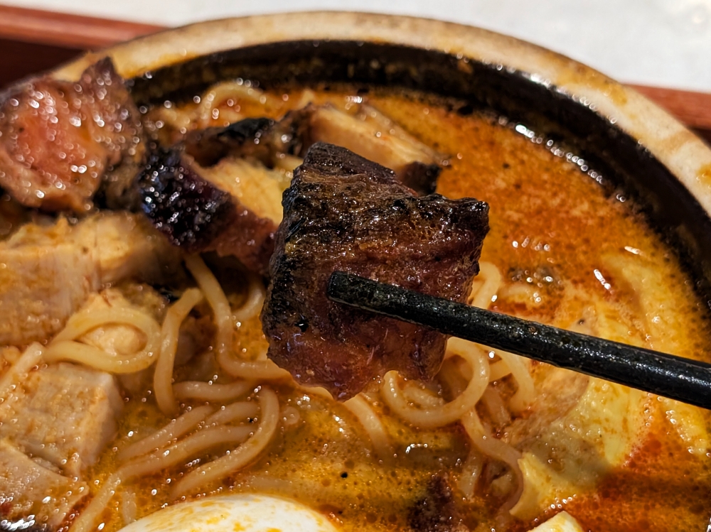 ‘Char siu’ adds a sweet dimension to the bowl of curry.
