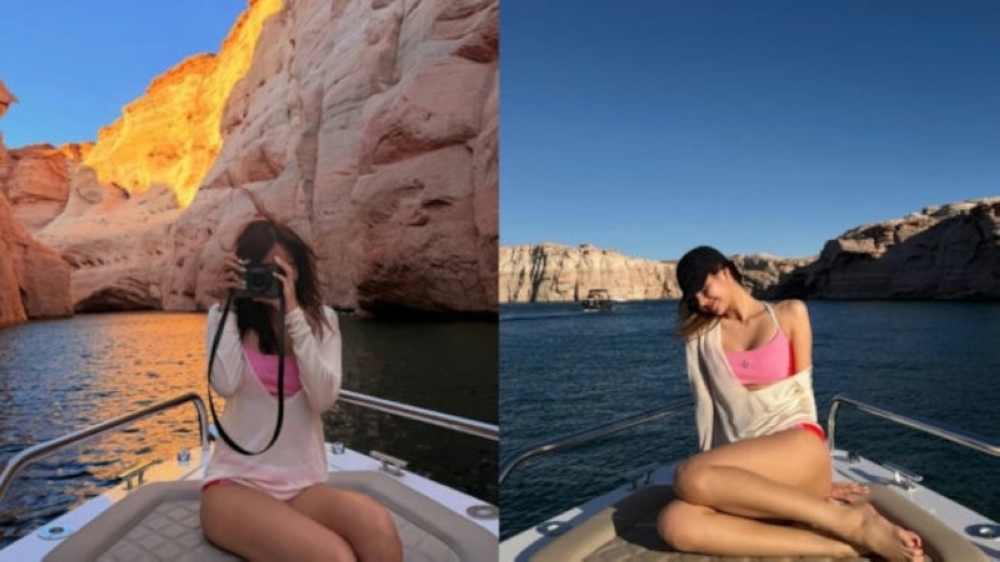 Captioned ‘Red rock therapy’, the Instagram post featured Lisa at red rock formations and aboard a yacht, with the location reportedly identified as Antelope Canyon in the Navajo Nation. — Picture from Instagram/lalalalisa_m