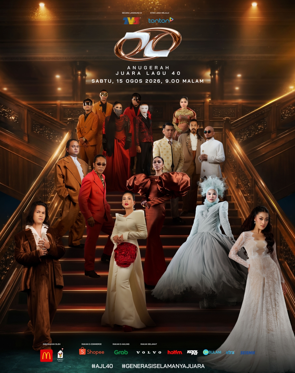 AJL40 is themed ‘Meraikan 4 Dekad: Evolusi dan Masa Depan Muzik Malaysia’ (Celebrating 4 Decades: The Evolution and Future of Malaysian Music), with the tagline ‘love your legacy, elevate your future’. — Picture courtesy of Media Prima