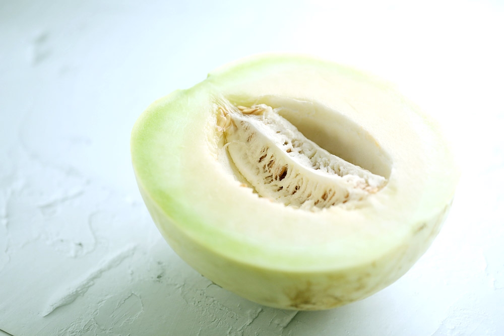 Half a honeydew melon. 