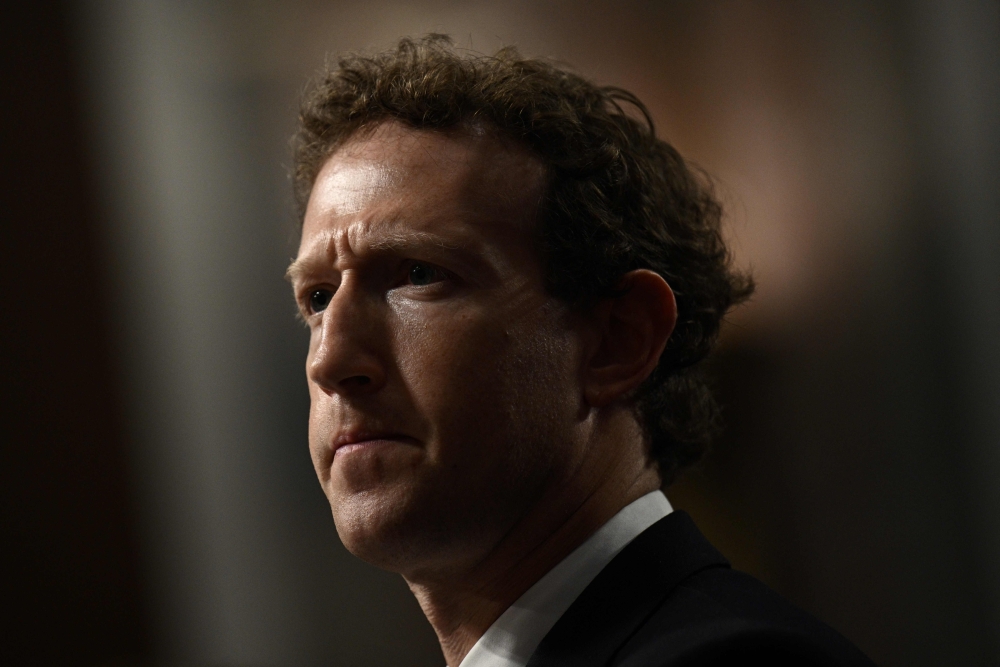 Meta CEO Mark Zuckerberg looks on during the US Senate Judiciary Committee hearing on Big Tech and the Online Child Sexual Exploitation Crisis in Washington, DC on January 31, 2024. — AFP pic