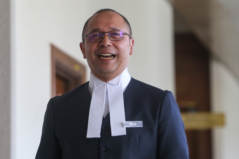 Deputy Public Prosecutor Datuk Wan Shaharuddin Wan Ladin is pictured at the Kuala Lumpur High Court Complex March 11, 2026. — Picture by Yusof Isa