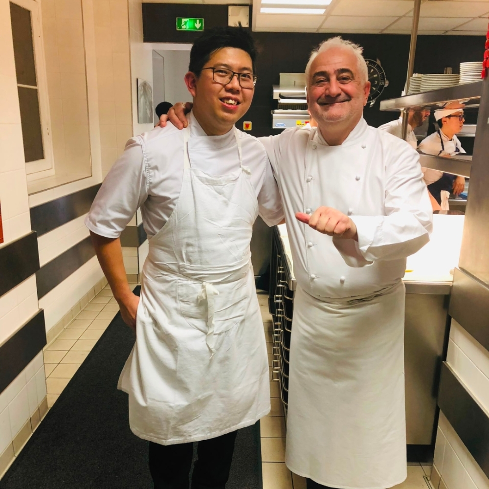 Choy with chef Guy Savoy during his time in Paris under the Atout France ‘Chef Residencies’ programme. — Picture courtesy of Andy Choy