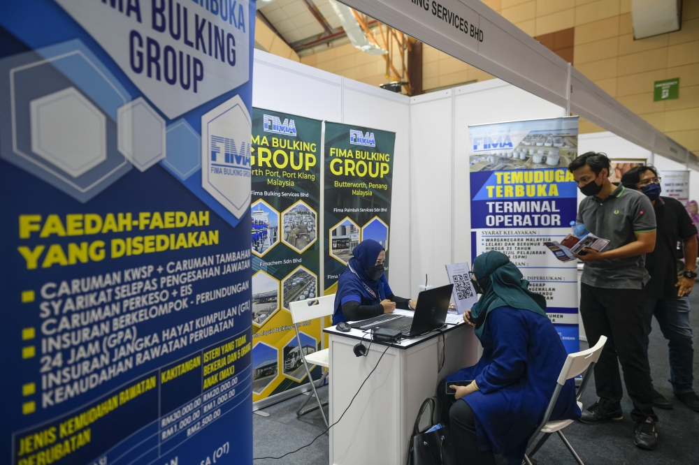 Malaysian graduates attend a career fair, highlighting concerns over the growing mismatch between tertiary qualifications and the jobs available to them. — Bernama pic