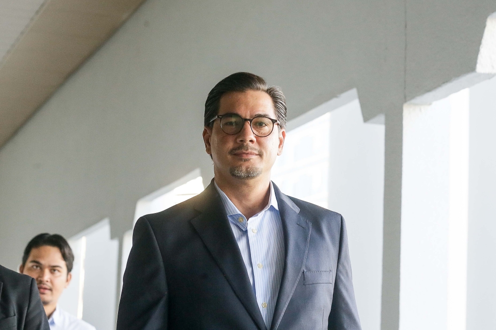 Segambut Bersatu division deputy chief Adam Radlan Adam Muhammad is seen at the Kuala Lumpur Court Complex on February 16, 2024. — Picture by Sayuti Zainudin