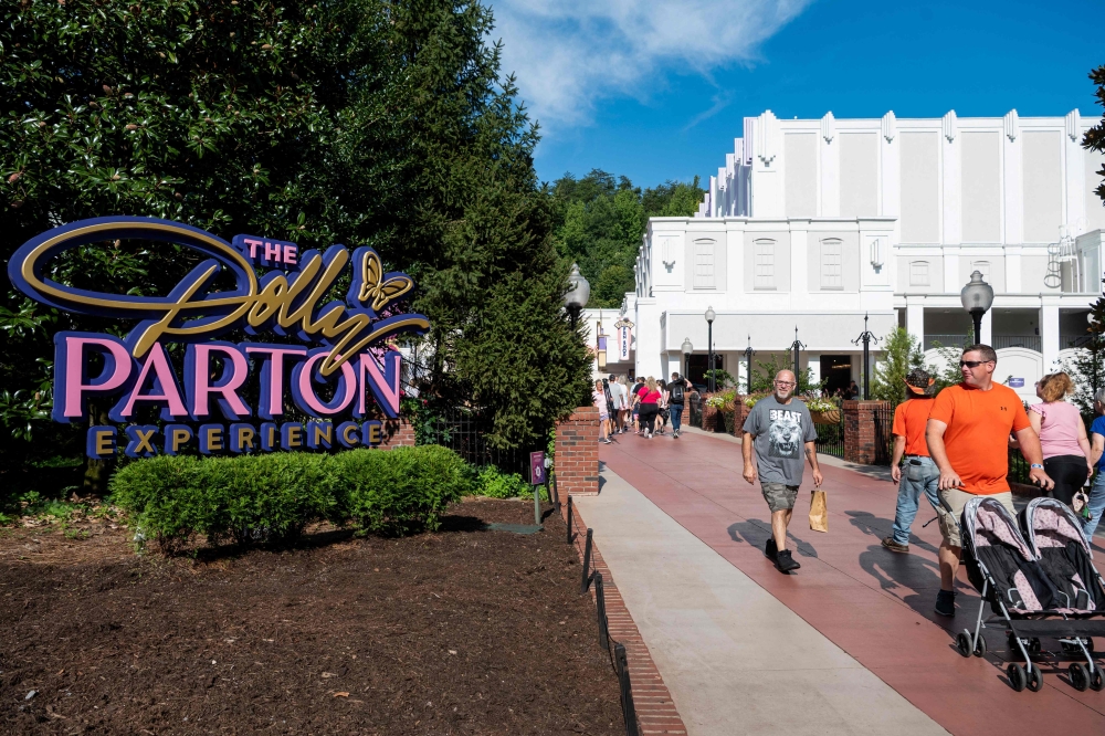 People visit the Dollywood theme park in Pigeon Forge, Tennessee on August 26, 2026. — AFP pic