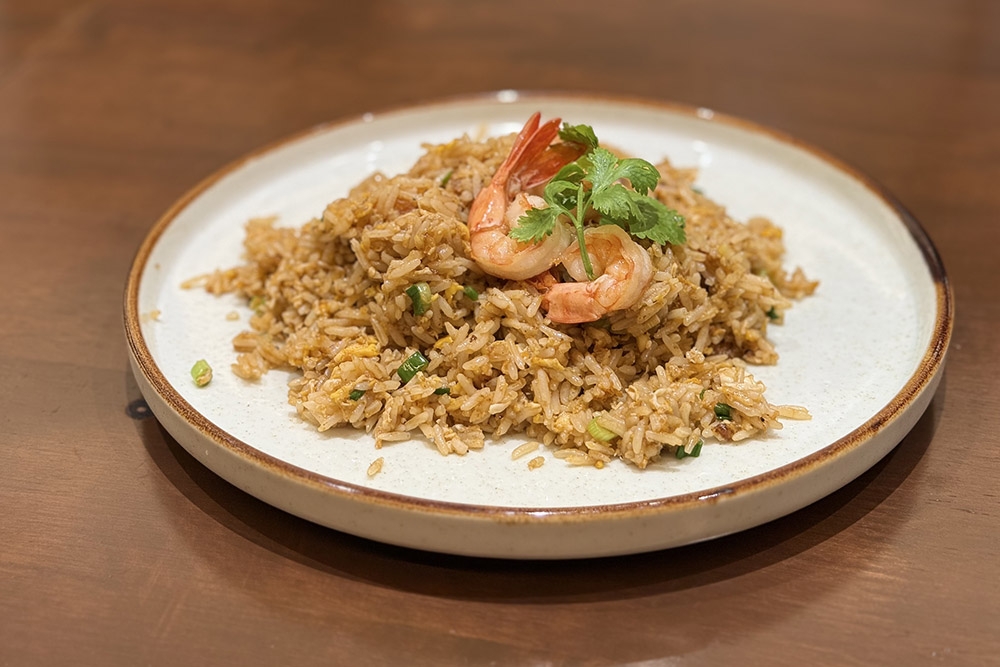 Shrimp roe fried rice with tiger prawns (‘khao pad man goong’). — Picture by CK Lim