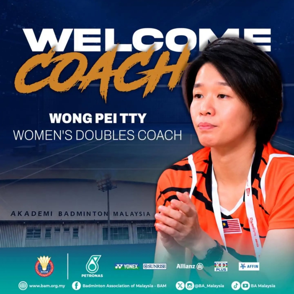 Wong Pei Tty is the new women’s doubles coach from September 1, 2026. — Picture from Facebook/Badminton Association of Malaysia - BAM